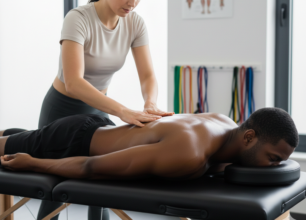 Stagiaire pratiquant une friction